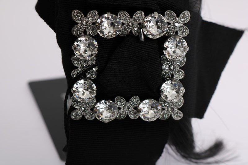 Clear Crystal Black Hair Headband