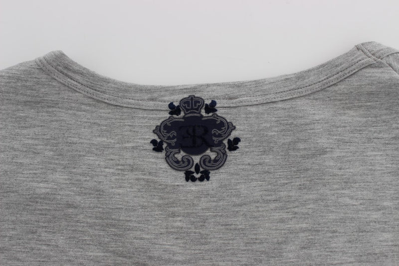 Gray Cotton Stretch T-shirt