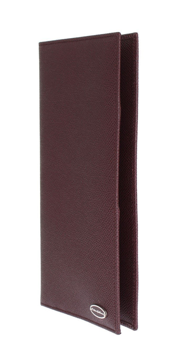 Bordeaux Dauphine Leather Bifold Document Holder