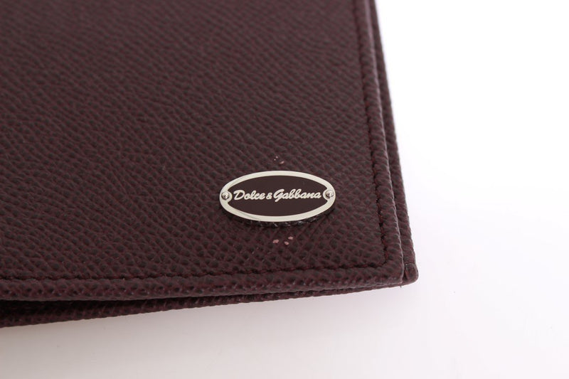 Bordeaux Dauphine Leather Bifold Document Holder