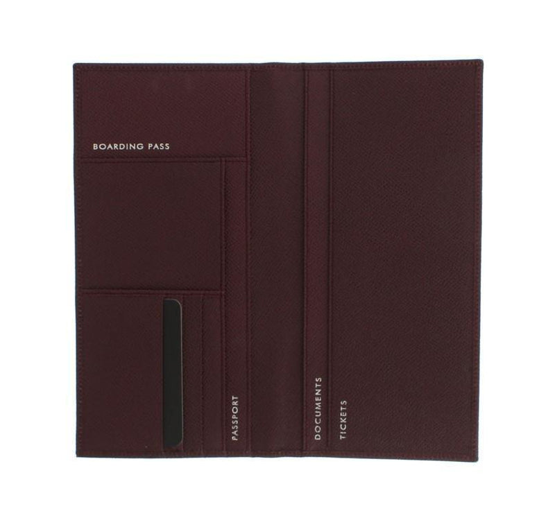 Bordeaux Dauphine Leather Bifold Document Holder