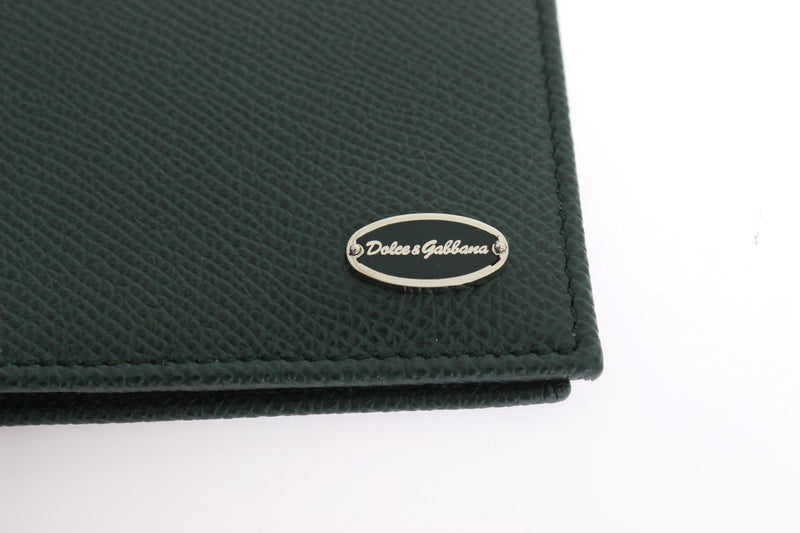 Green Dauphine Leather Bifold Document Holder