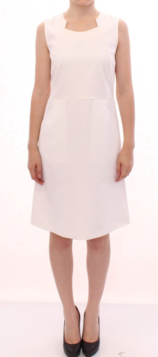 White cotton sheath dress
