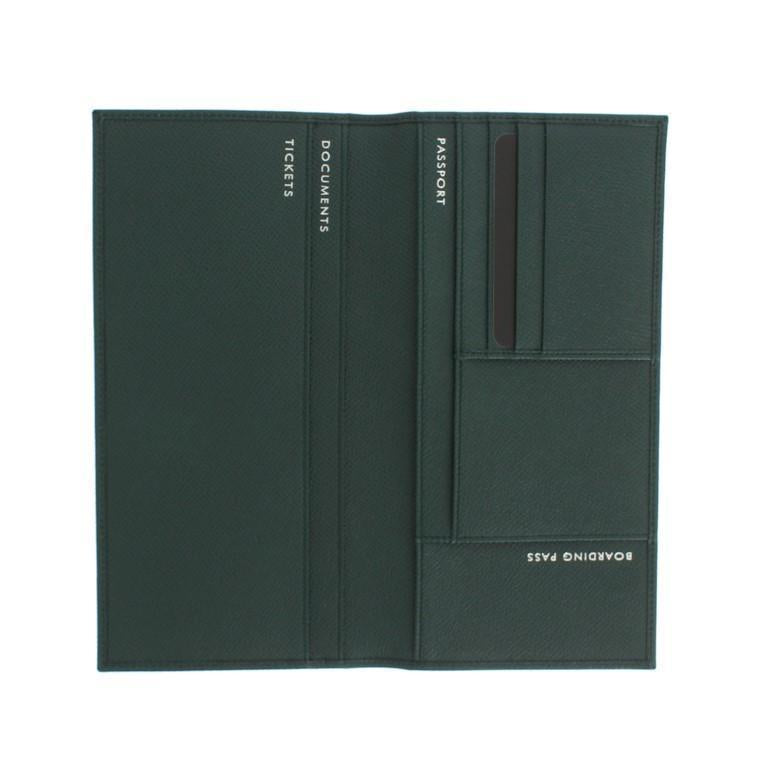 Green Dauphine Leather Bifold Document Holder