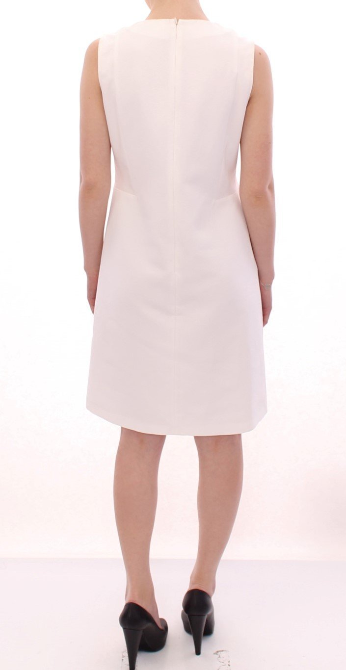 White cotton sheath dress