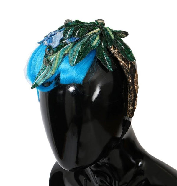 Blue Hair Sicily Floral Headband