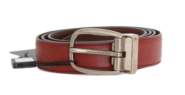 Red Leather Gold Buckle Belt