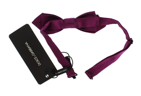 Purple Solid 100% Silk Neck Bow Tie
