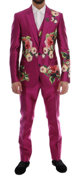 Pink Silk Crystal Bee MARTINI 3 Piece Suit