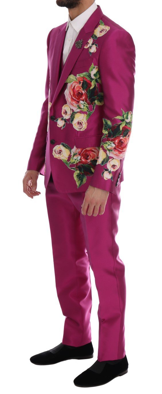 Pink Silk Crystal Bee MARTINI 3 Piece Suit