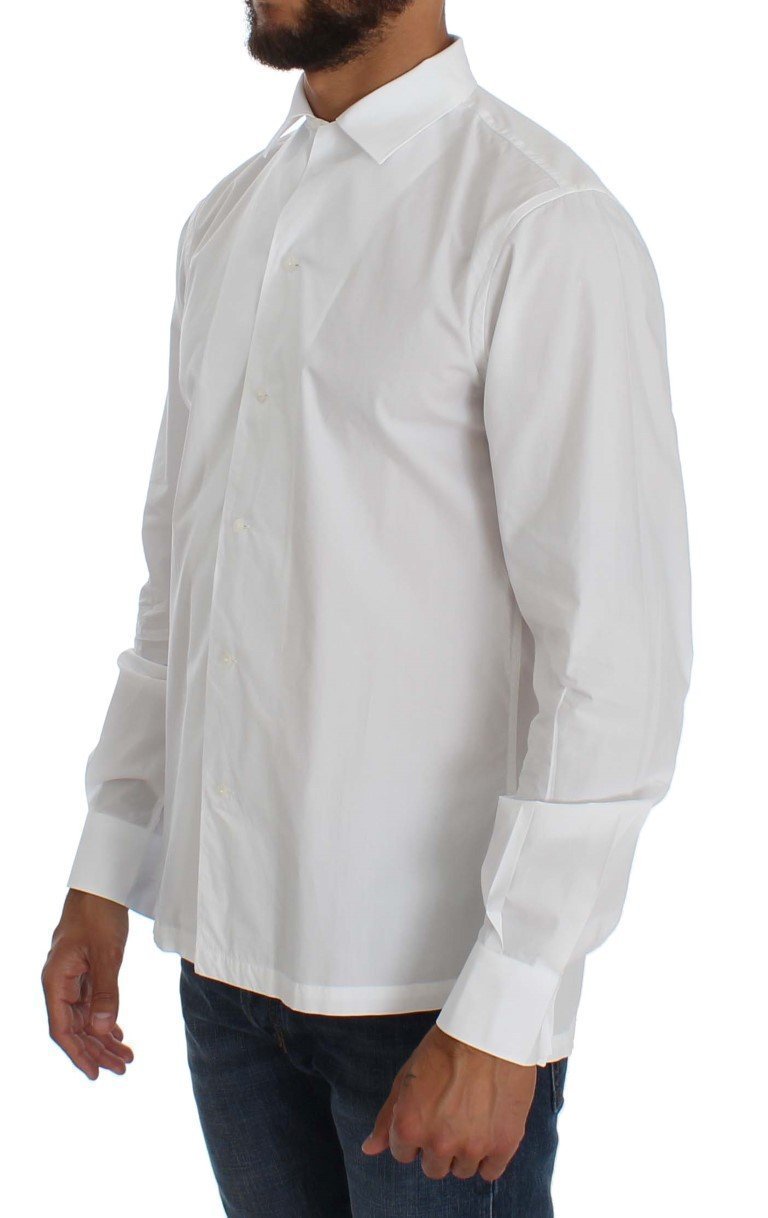 White Cotton Dress Formal Slim Fit Shirt