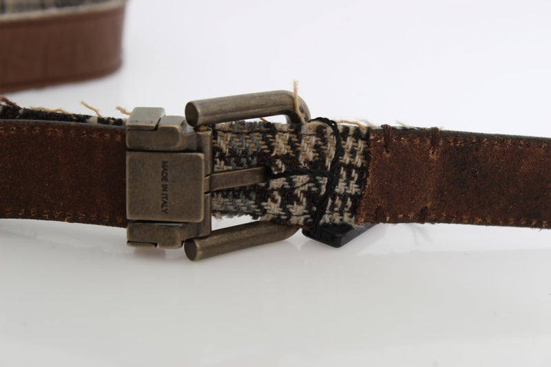 Brown Leather Gold Buckle Belt