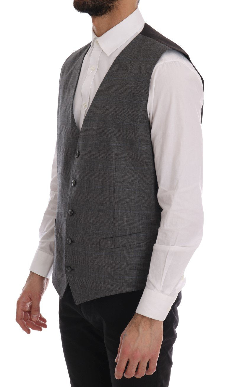 Gray Wool Formal Dress Vest