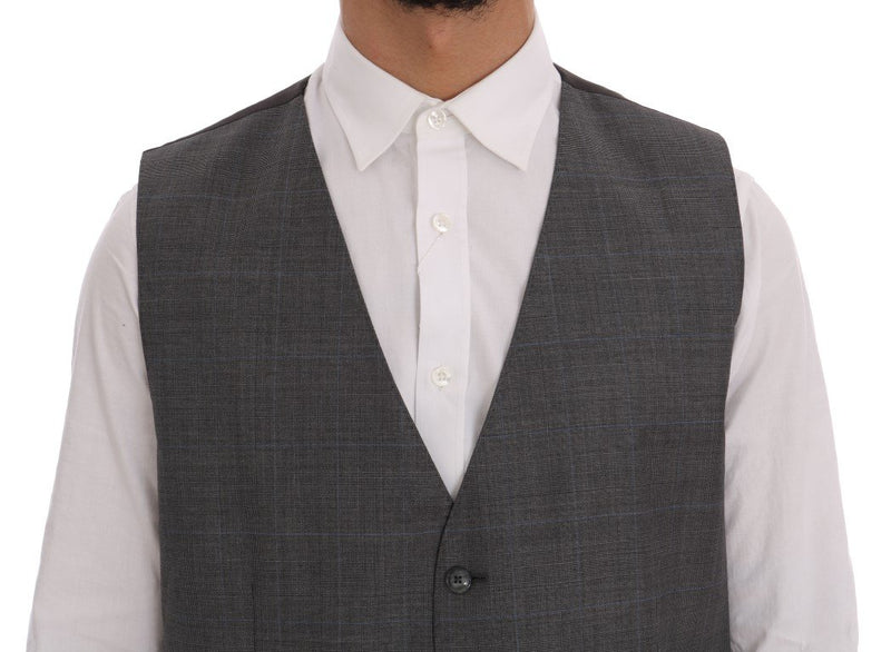Gray Wool Formal Dress Vest
