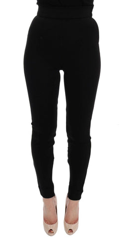 Black High Waist Stretch Tights