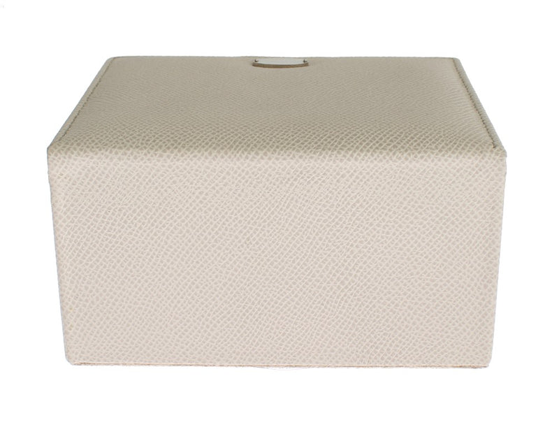 White Leather Unisex Two Watch Case Cover Box Storage - Designer Clothes, Handbags, Shoes + from Dolce & Gabbana, Prada, Cavalli, & more