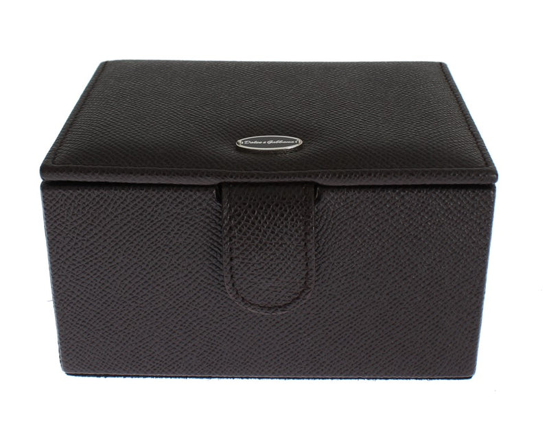 Brown Leather Unisex Two Watch Case Cover Box Storage - Designer Clothes, Handbags, Shoes + from Dolce & Gabbana, Prada, Cavalli, & more