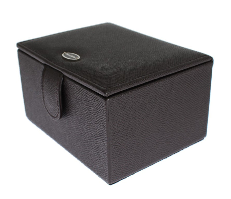Brown Leather Unisex Two Watch Case Cover Box Storage - Designer Clothes, Handbags, Shoes + from Dolce & Gabbana, Prada, Cavalli, & more
