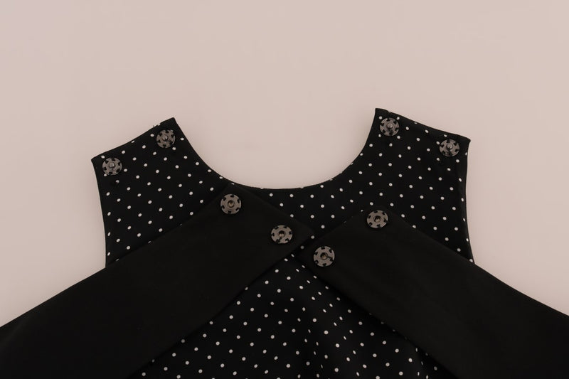 Black Crystal Embellished Mini Short Dress