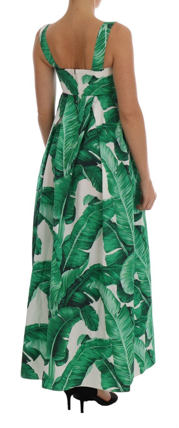 Banana Leaf Cotton Long Maxi Dress