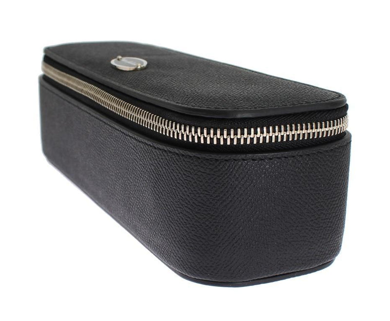 Black Leather Jewelry Sunglasses Case Box Bag Organizer