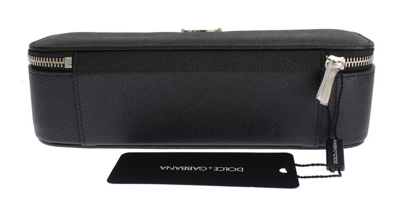 Black Leather Jewelry Sunglasses Case Box Bag Organizer
