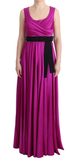 Hot Pink Silk Women's Designer Ballgown Satin Shiny Dress