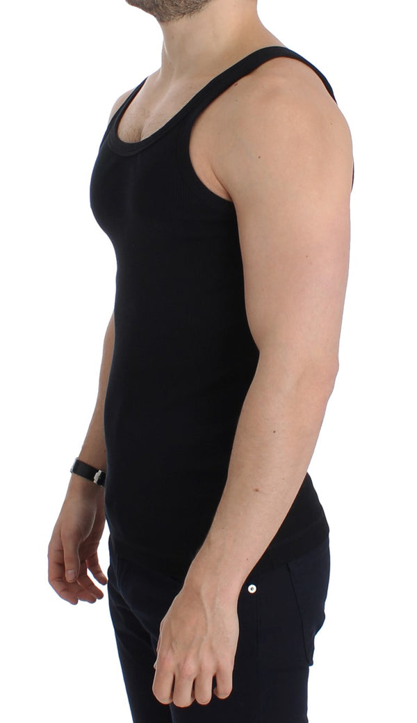Black cotton crewneck t-shirt