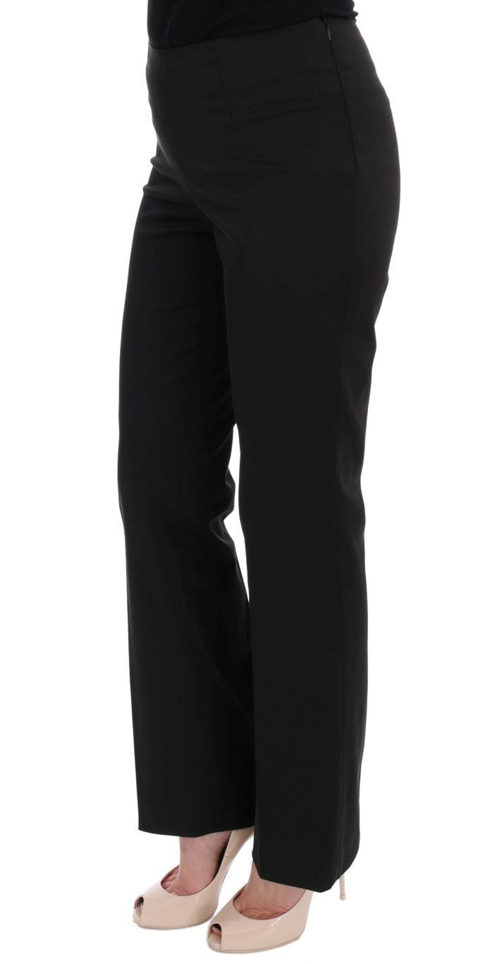 Black Stretch Straight Fit Dress Pants