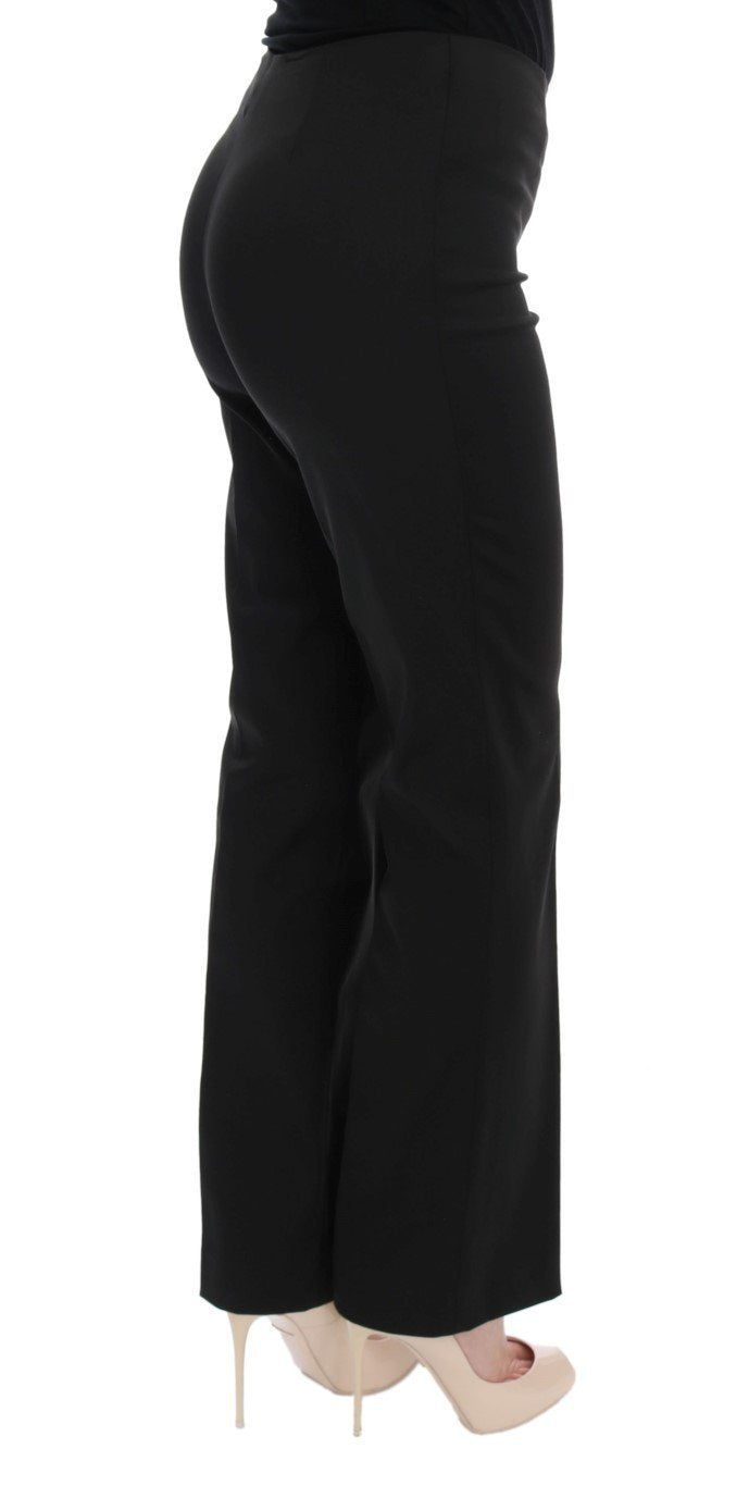 Black Stretch Straight Fit Dress Pants