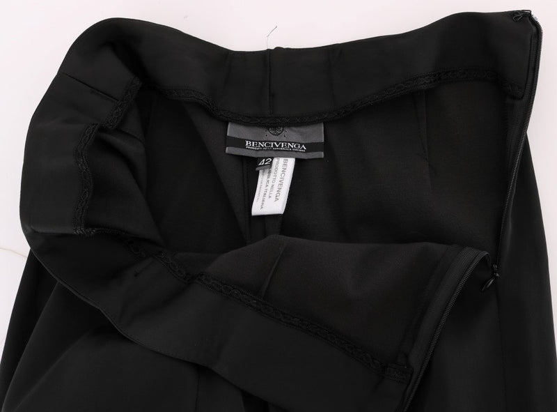 Black Stretch Straight Fit Dress Pants