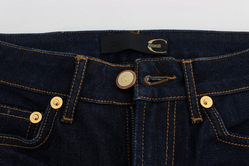 Blue Cotton Stretch Slim Fit Jeans