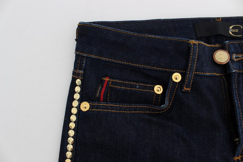 Blue Cotton Stretch Slim Fit Jeans