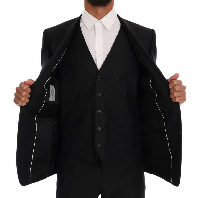 Black Wool Silk MARTINI Slim fit Suit