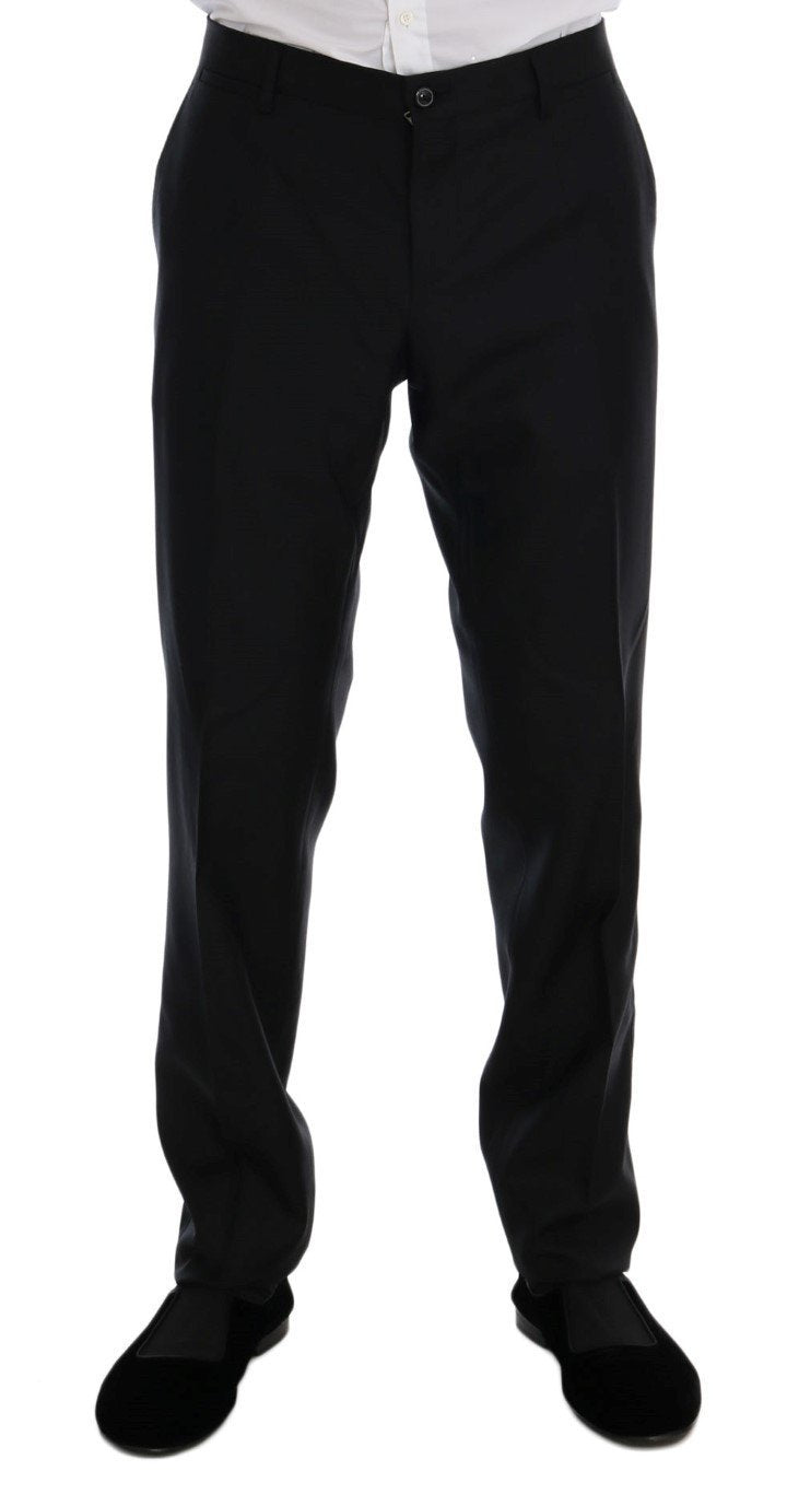 Black Wool Silk MARTINI Slim fit Suit