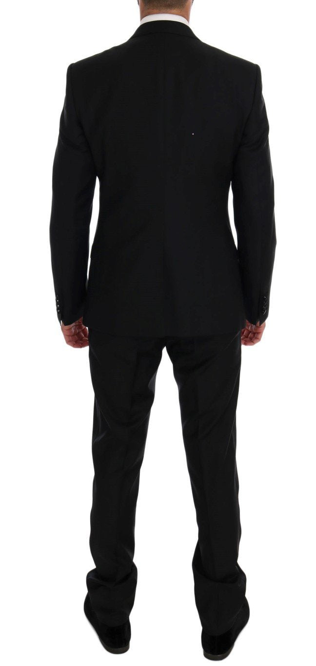 Black Wool Silk MARTINI Slim fit Suit