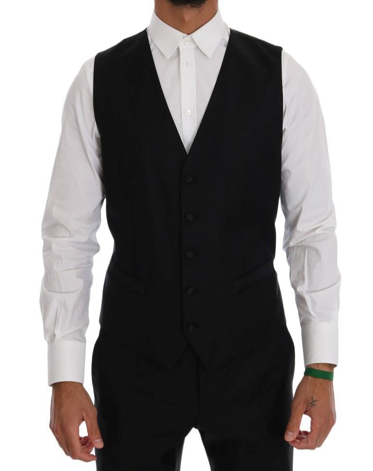 Black Wool Silk MARTINI Slim fit Suit