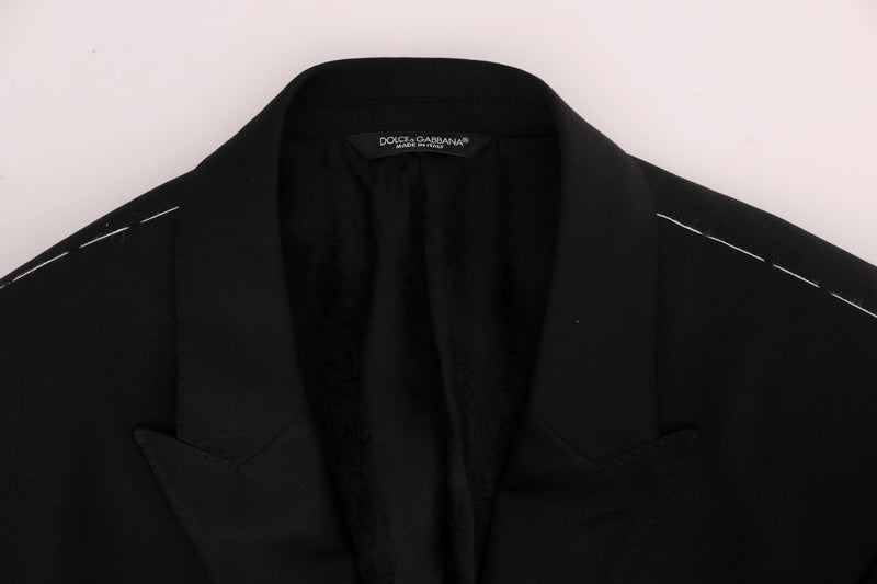 Black Wool Silk MARTINI Slim fit Suit