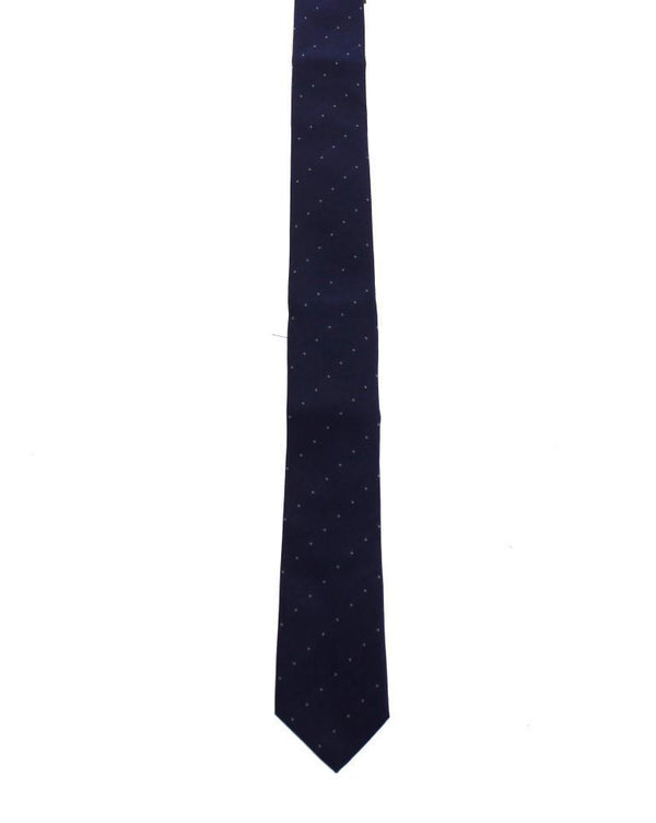 Blue Pattern Slim Neck Tie