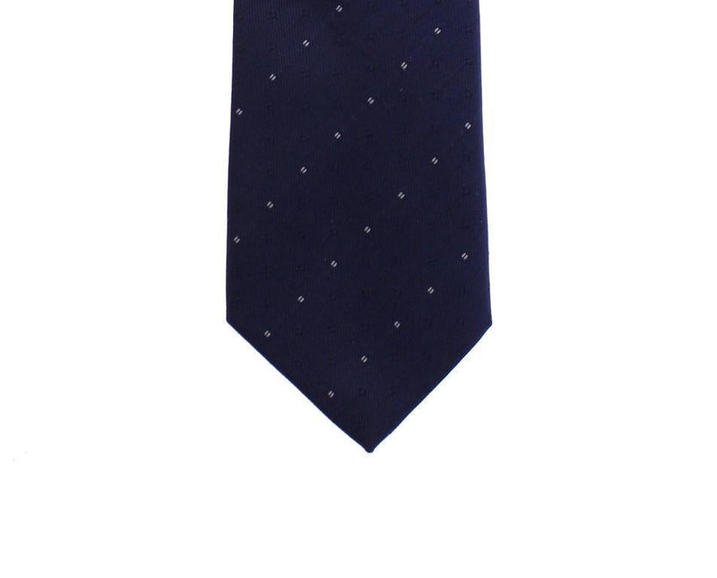 Blue Pattern Slim Neck Tie