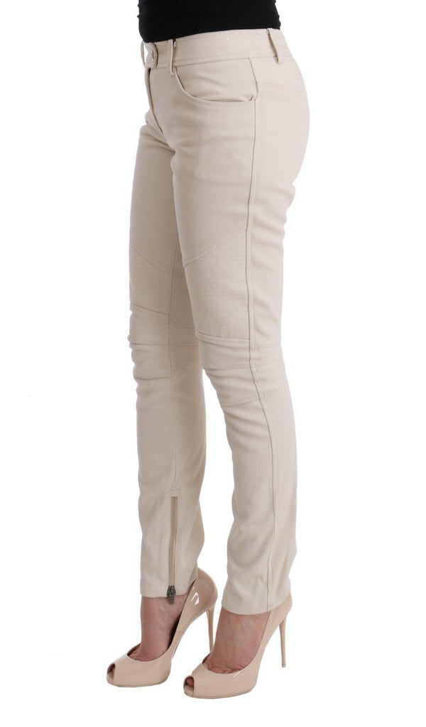 White Slim Fit Casual Jeans