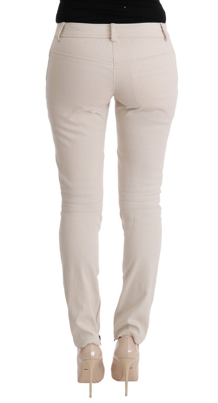 White Slim Fit Casual Jeans