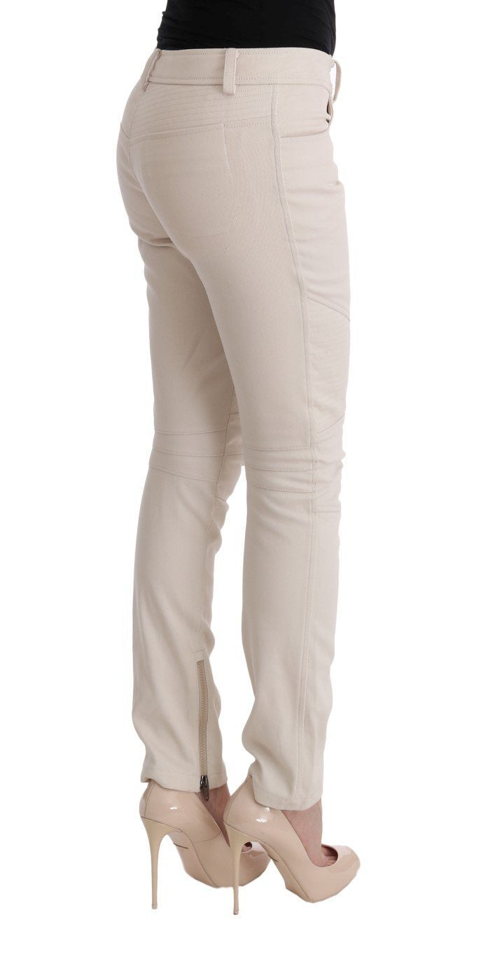 White Slim Fit Casual Jeans