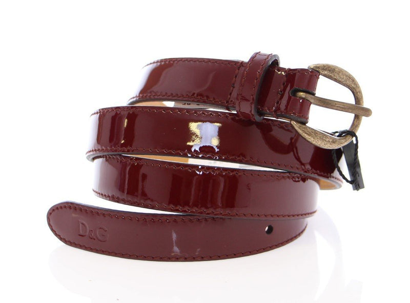 Red Leather Logo Belt