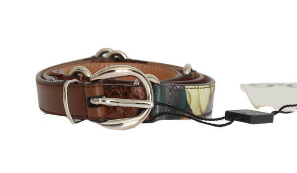 Brown Leather Pattern Belt