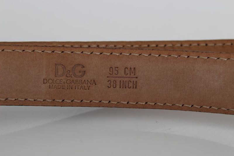 Brown Leather Pattern Belt