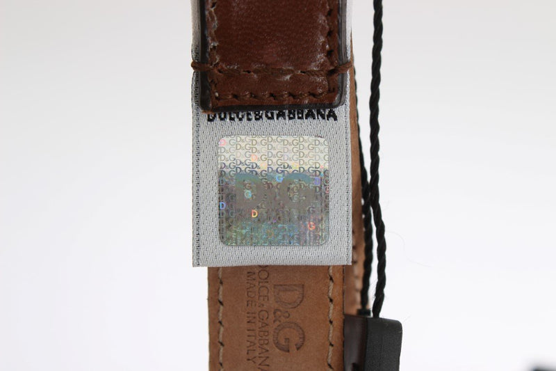 Brown Leather Pattern Belt