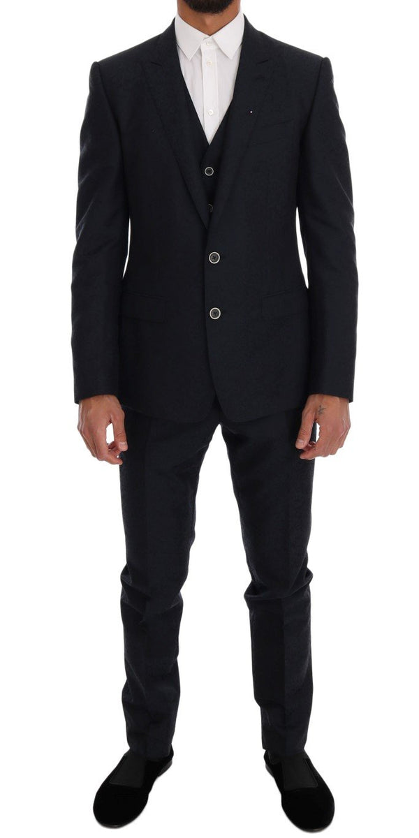 Blue Wool MARTINI 3 Piece Slim fit Suit