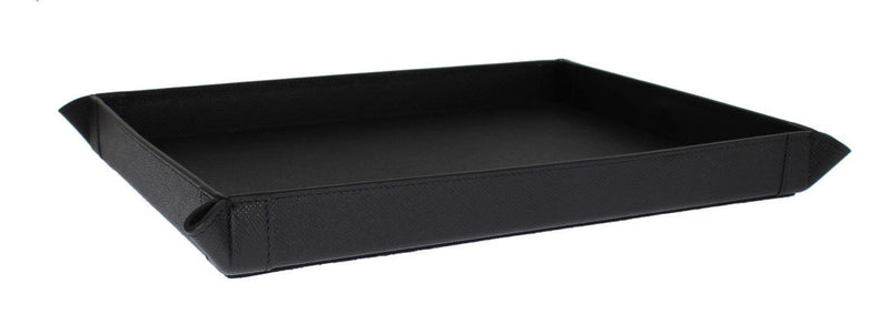 Black Leather Phone Tray, Catchall, Valet, Key, Wallet, Card, Tray, Plate