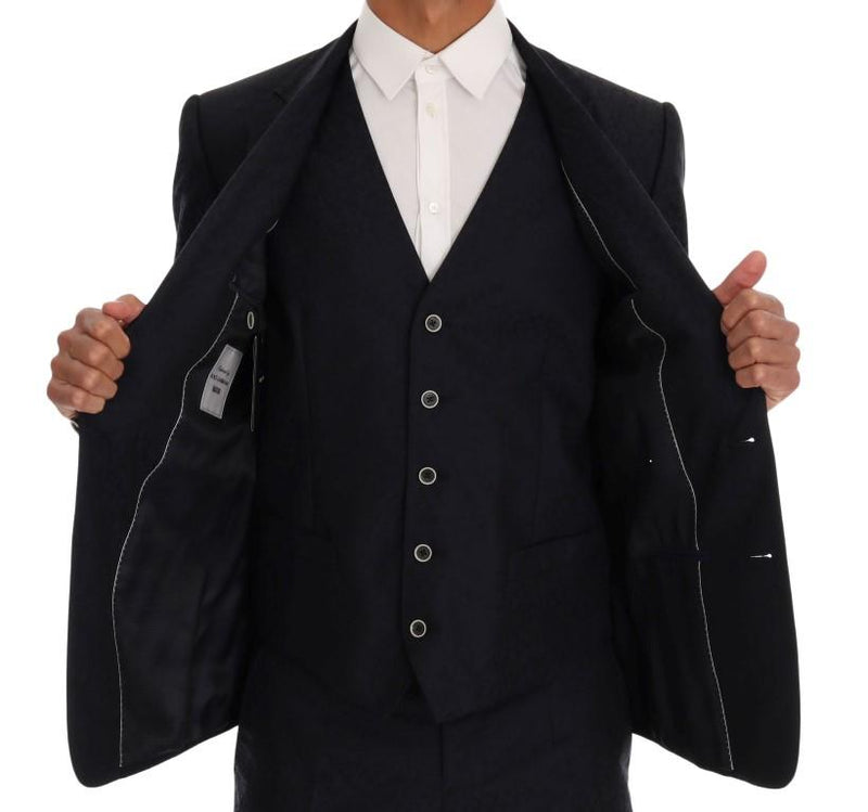Blue Wool MARTINI 3 Piece Slim fit Suit